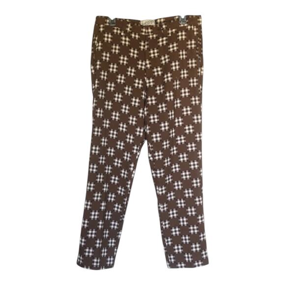 Bogey Boys Brown Big Checkered Flat Front Golf Pants Straight Leg Men's Size 34 - Picture 8 of 15